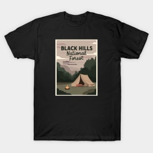 Black Hills National Forest Camping Travel Art Poster T-Shirt